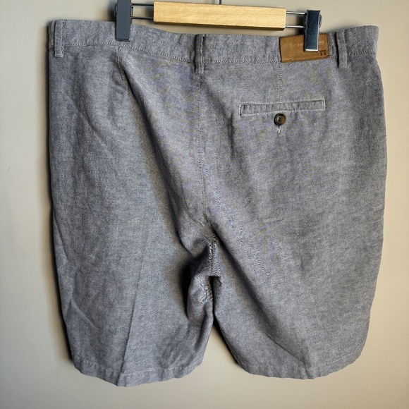 Haggar Men's 40 Lightweight Linen Blend Chino Walking Shorts‎ Gray Golf Preppy - Picture 5 of 15